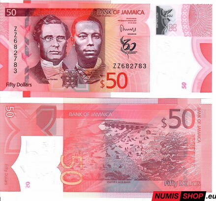 Jamajka - 50 dollars - 2022 - commemorative - prefix ZZ - polymer - UNC