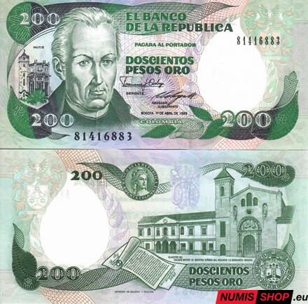 Kolumbia - 200 pesos - 1989 - UNC