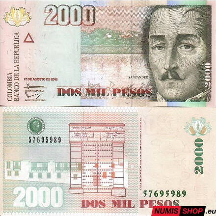 Kolumbia - 2000 pesos - 2012 - UNC