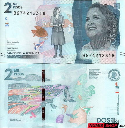 Kolumbia - 2000 pesos - 2020 - UNC