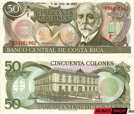 Kostarika - 50 colones - 1993 - UNC