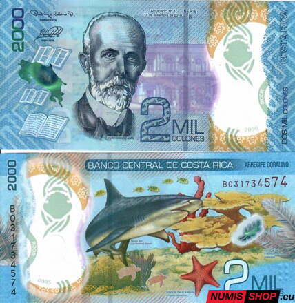 Kostarika - 2000 colones - 2018 - polymer - UNC