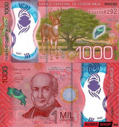 Kostarika - 1000 colones - 2019 - polymer - UNC
