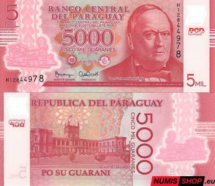 Paraguay - 5000 guaranies - 2016 - polymer - UNC