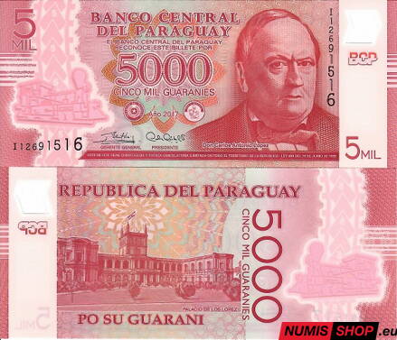 Paraguay - 5000 guaranies - 2017 - polymer - UNC