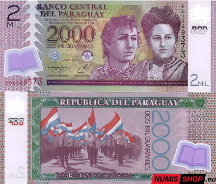 Paraguay - 2000 guaranies - 2023 - polymer - UNC