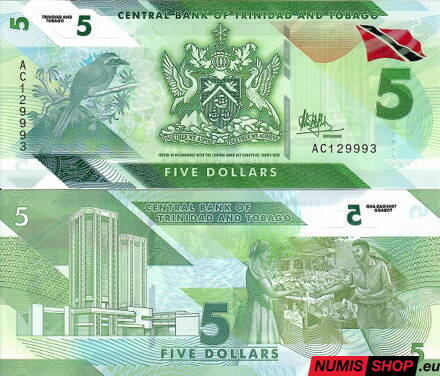 Trinidad a Tobago - 5 dollars - 2020 - polymer - UNC