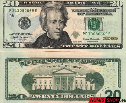 USA - 20 dollars  - 2017A - D - UNC