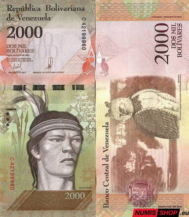 Venezuela - 2000 bolívares - 2016 - UNC