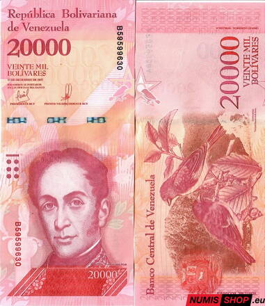 Venezuela - 20 000 bolívares - 2017 - UNC