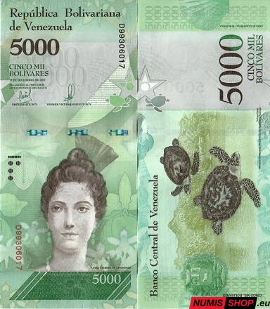 Venezuela - 5000 bolívares - 2017 - UNC