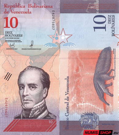 Venezuela - 10 bolívares - 2018 - UNC