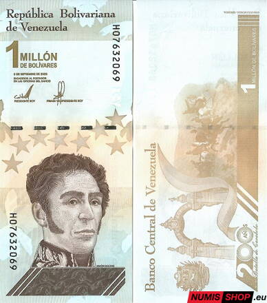 Venezuela - 1 000 000 (milión) bolívares - 2020 - UNC