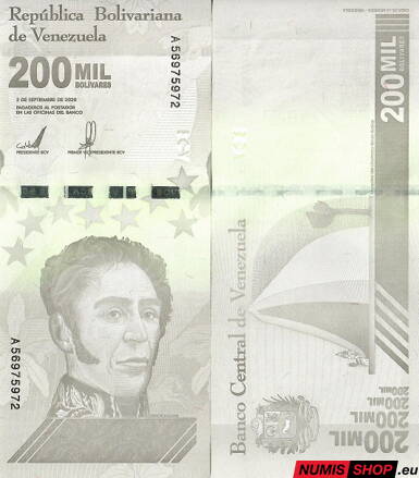 Venezuela - 200 000 bolívares - 2020 - UNC