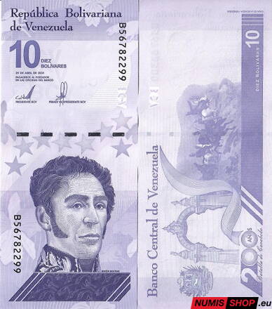 Venezuela - 10 bolívares digitales - 2021 - UNC