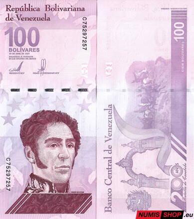 Venezuela - 100 bolívares digitales - 2021 - UNC
