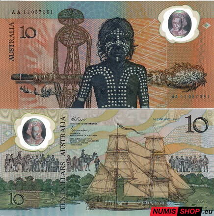 Austrália - 10 dollars - 1988 - commemorative - polymer - séria AA - UNC