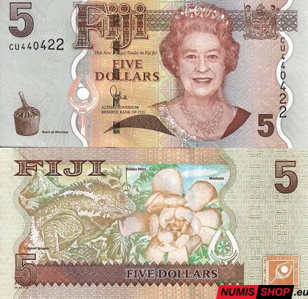 Fiji - 5 dollars - 2011 - UNC
