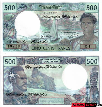Nové Hebridy - 500 francs - 1980 - UNC