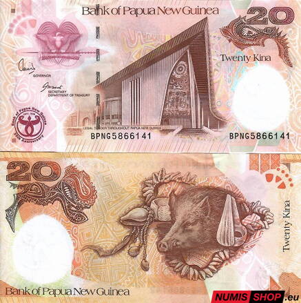 Papua Nová Guinea - 20 kina - 2008 - commemorative - UNC