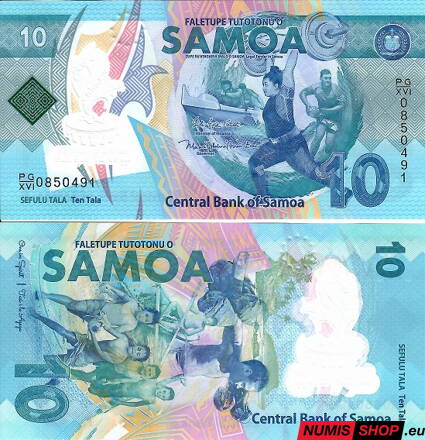 Samoa - 10 tala - 2019 - Pacific games - polymer - UNC
