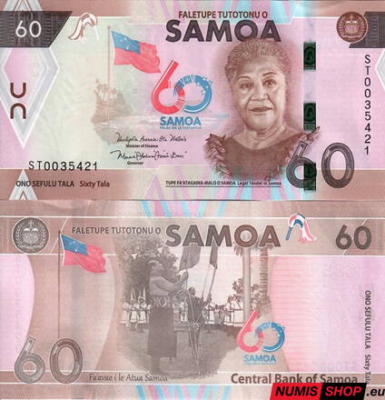 Samoa - 60 tala - 2023 - polymer - commemorative - UNC