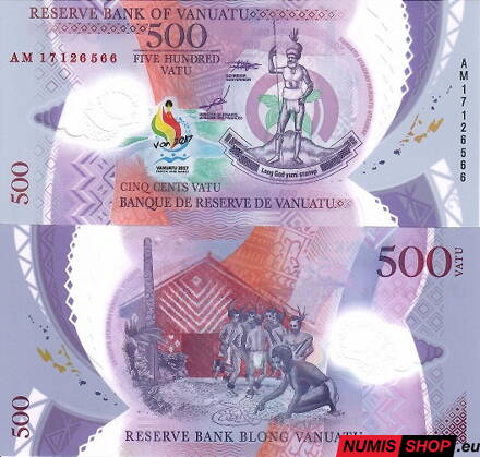 Vanuatu - 500 vatu - 2017 - commemorative - polymer - UNC