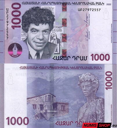 Arménsko - 1000 drams - 2022 - UNC