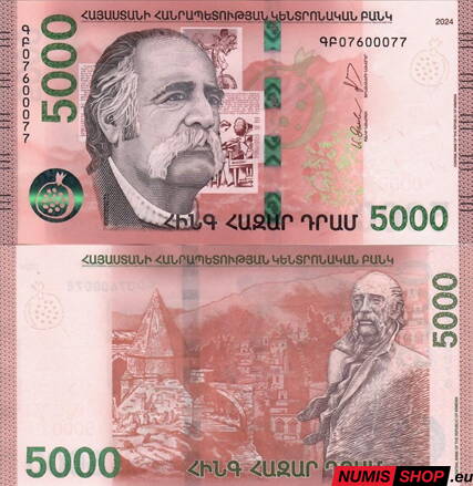Arménsko - 5000 drams - 2024 - polymer - UNC