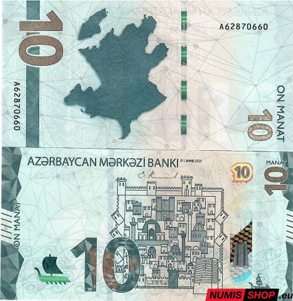 Azerbajdžan - 10 manat - 2021 - UNC
