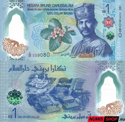 Brunej - 1 dollar - 2024 - polymer - UNC