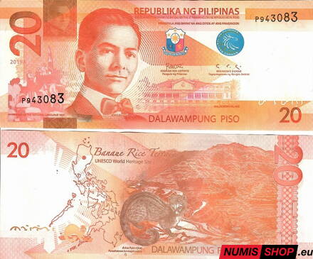 Filipíny - 20 piso - 2019A - UNC
