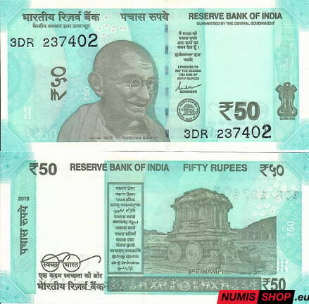 India - 50 rupií - 2019 - UNC