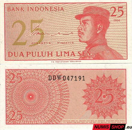 Indonézia - 25 sen - 1964 - UNC