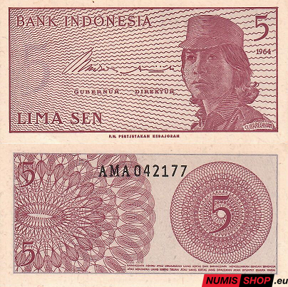 Indonézia - 5 sen - 1964 - UNC