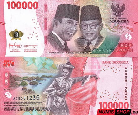 Indonézia - 100 000 rupií - 2022 - UNC