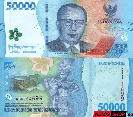 Indonézia - 50 000 rupií - 2022 - UNC