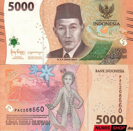 Indonézia - 5000 rupií - 2022 - UNC