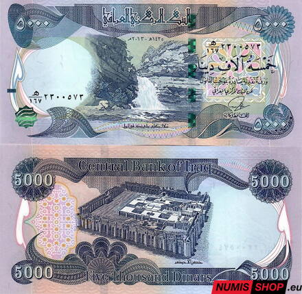 Irak - 5000 dinárov - 2013 - UNC
