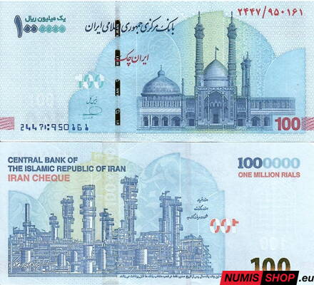 Irán - 1 000 000 rialov (100 tomans) 2022 - UNC