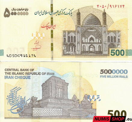 Irán - 5 000 000 rialov (500 tomans) 2025 - UNC