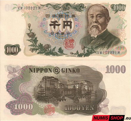 Japonsko - 1000 yen - 1963 - UNC