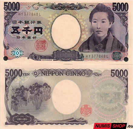 Japonsko - 5000 yen - 2004 - UNC