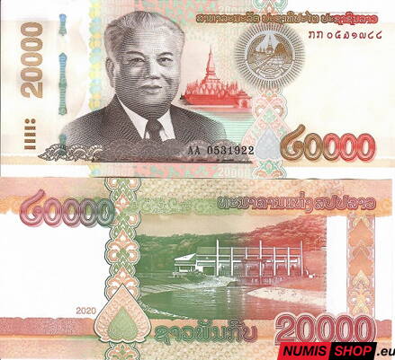 Laos - 20 000 kip - 2020