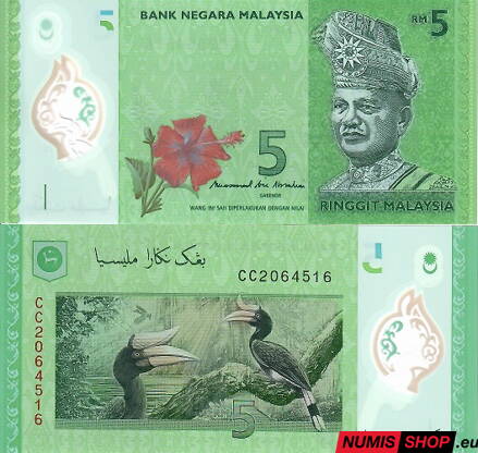 Malajzia - 5 ringitt - 2011 - UNC - polymer