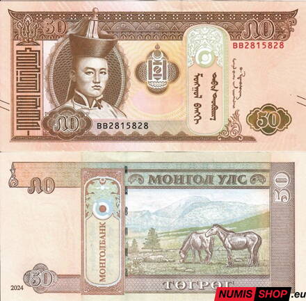 Mongolsko - 50 tugrik - 2024 - UNC