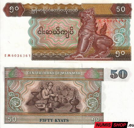 Myanmarsko - 50 kyats - 1994 - UNC