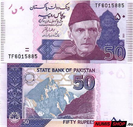 Pakistan - 50 rupií - 2021 - UNC