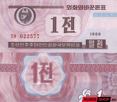 Severná Kórea - 1 chon - 1988 - Capitalist Visitors Issue - UNC