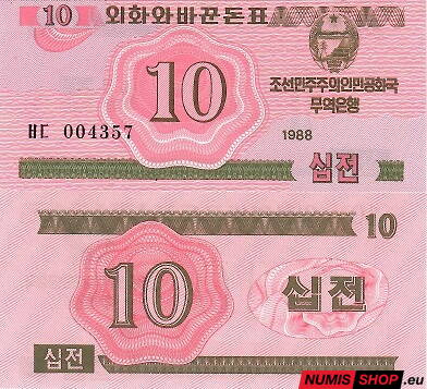Severná Kórea - 10 chon - 1988 - UNC